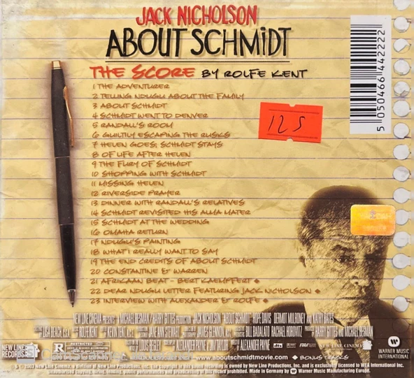 Jack Nicholson About Schmidt The Score Soundtrack CD - Resim 2
