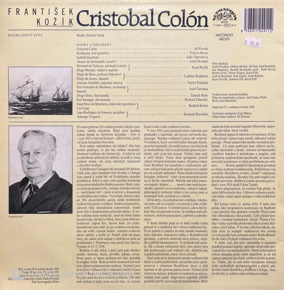 Frantisek Kozik Cristobal Colon LP Plak - Resim 2