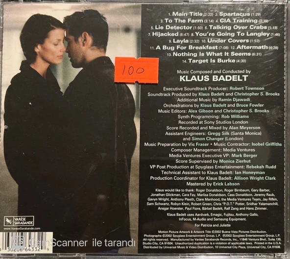 The Recruit Soundtrack CD - Resim 2
