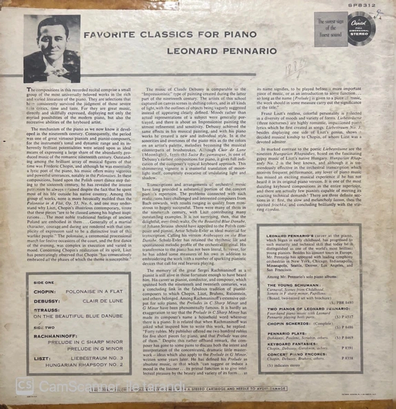 101 Strings A World Of Romance LP Plak - Resim 2