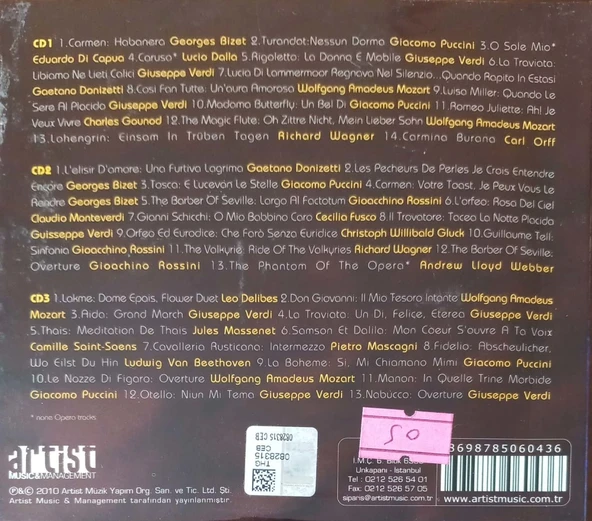Unutulmayan Opera Klasikleri CD - Resim 2