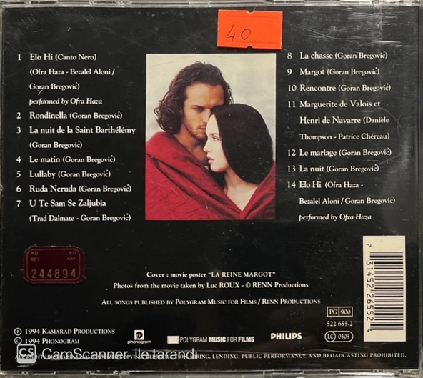 Queen Margot Soundtrack CD - Resim 2