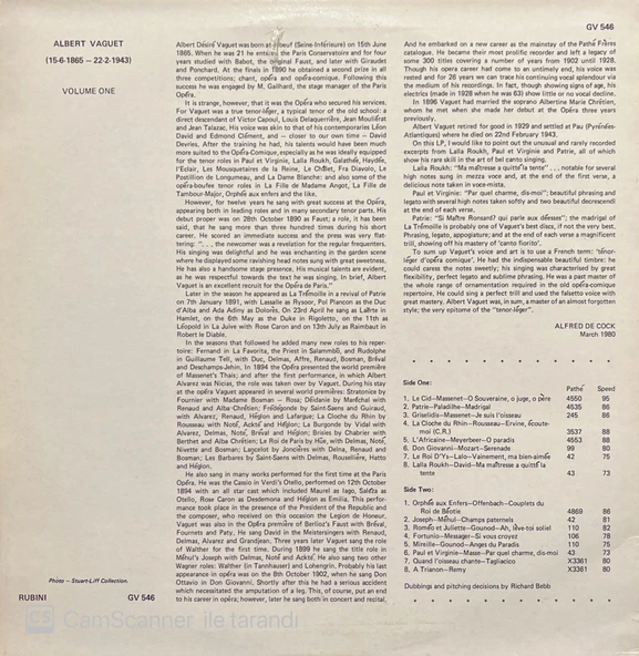 Albert Vaguet LP Plak - Resim 2