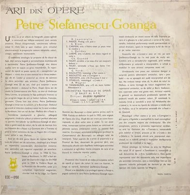 Petre Stefanescu-Goanga LP Plak - Resim 2