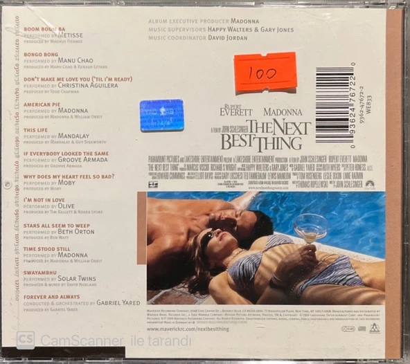 The Next Best Thing Soundtrack CD - Resim 2