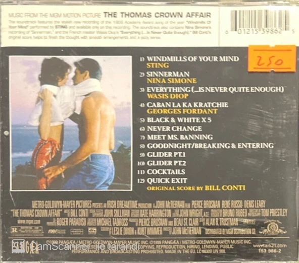 The Thomas Crown Affair Soundtrack CD - Resim 2