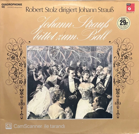 Robert Stolz Johann Strauss Bittet Zum Ball Double LP Klasik Plak ürün görseli 1