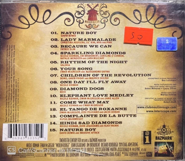 Moulin Rouge! Soundtrack CD - Resim 2