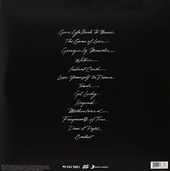 Daft Punk Random Access Memories Double LP Plak - Resim 2