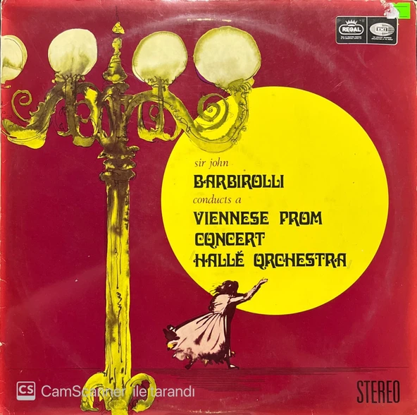 Sir John Barbirolli Viennese Prom Concert Halle Orchestra LP Klasik Plak ürün görseli 1