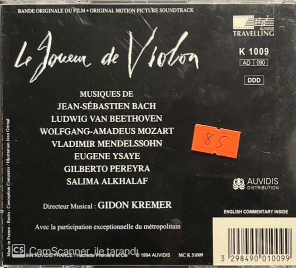 Le Joueur Violın Soundtrack CD - Resim 2