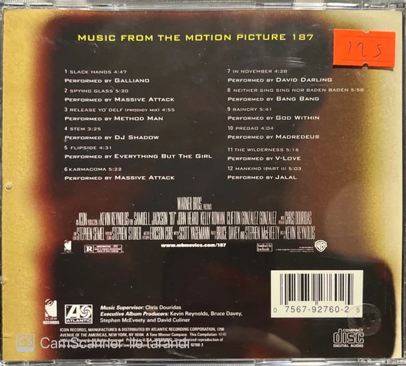 187 Soundtrack CD - Resim 2