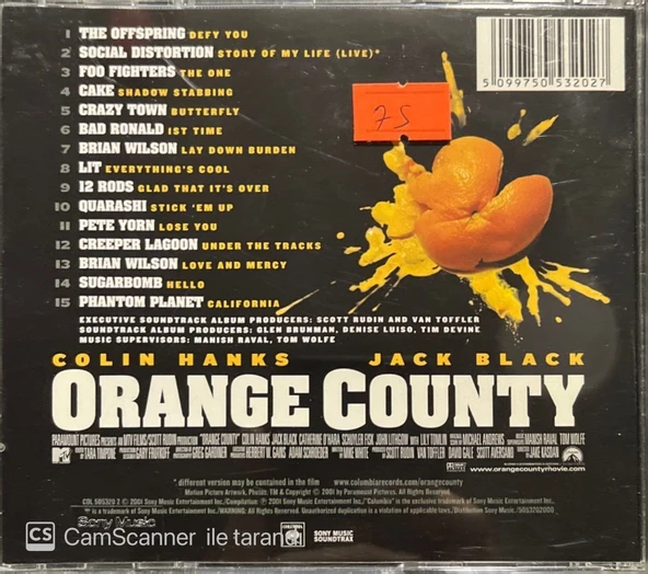 Orange County Soundtrack CD - Resim 2