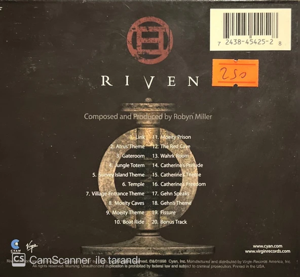 Riven The Soundtrack CD - Resim 2