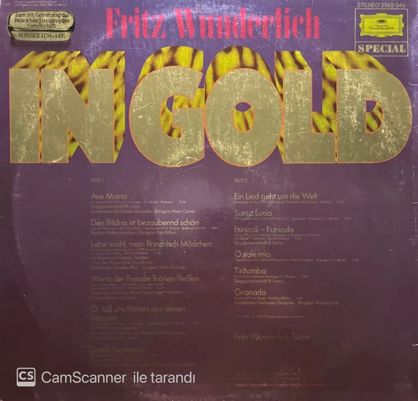 Fritz Winderlich In Gold LP Plak - Resim 2