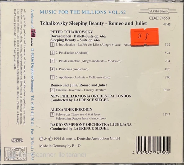 Tchaikovsky Borodin Classic CD - Resim 2