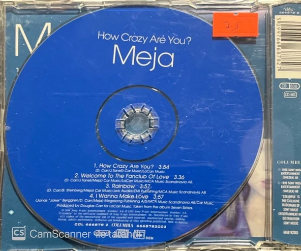 Meja How Crazy Are You Maxi Single CD - Resim 2