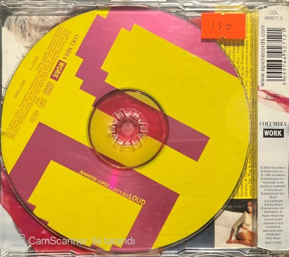 Jenifer Lopez Let's Get Loud Maxi Single CD - Resim 2