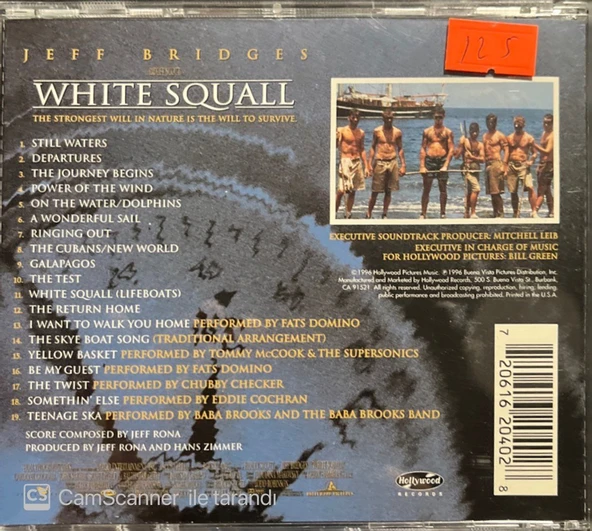 White Squall Soundtrack CD - Resim 2