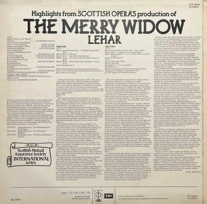 The Merry Widow Lehar LP Plak - Resim 2