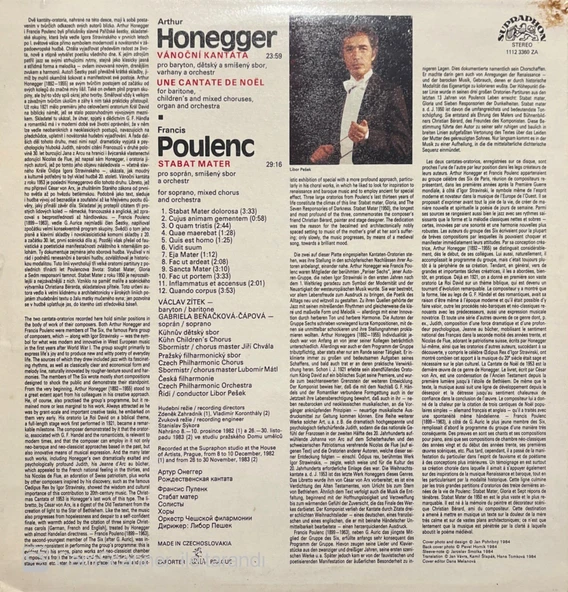 Arthur Honegger Une Cantate De Noel LP Plak - Resim 2