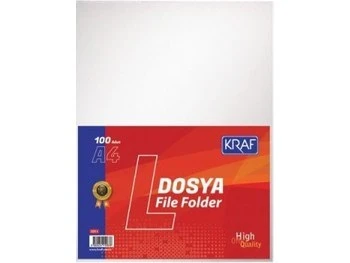 Kraf L Poşet Dosya 100lü ürün görseli 1