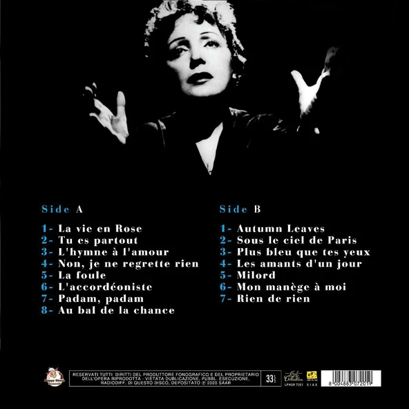 Edith Piaf La Vie En Rose LP Plak - Resim 2