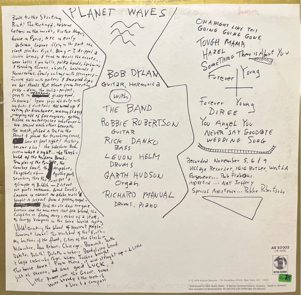 Bob Dylan Planet Waves LP Plak - Resim 2