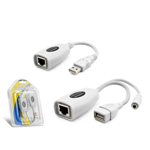 USB RJ45 Kablolu Uzatıcı Seti 60 m - Beyaz HDX5064 ürün görseli 1