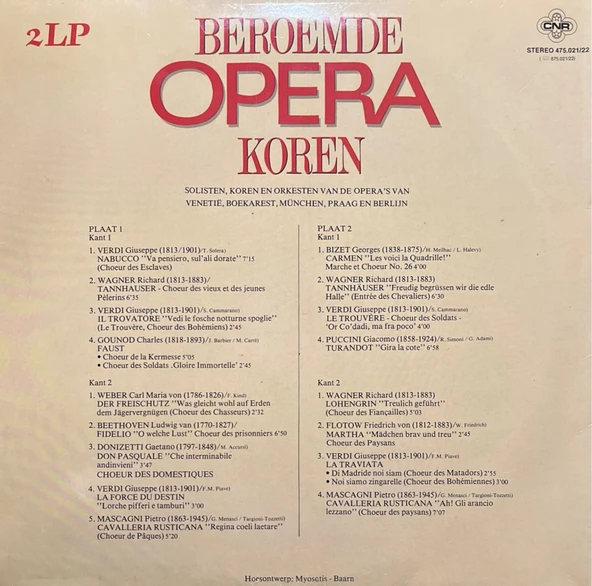 Beromemde Opera Koren Double Classic LP Plak - Resim 2