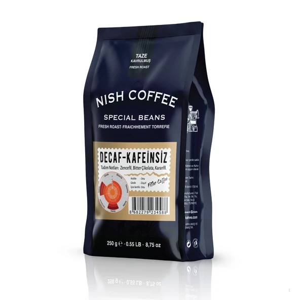 Nish Filtre Kahve Decaf Kafeinsiz 250 Gr ürün görseli 1
