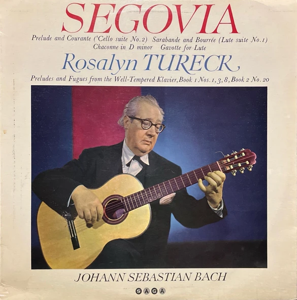 Segovia Rosalyn Tureck Play Bach Classic LP Plak ürün görseli 1
