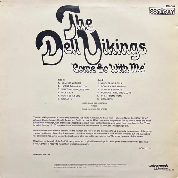 The Dell Vikings Come Go With Me LP Plak - Resim 2