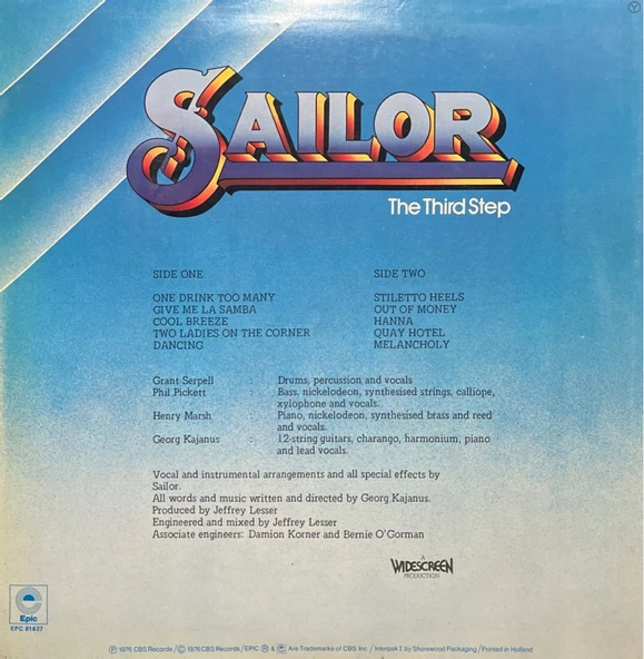Sailor The Third Step LP Plak - Resim 2