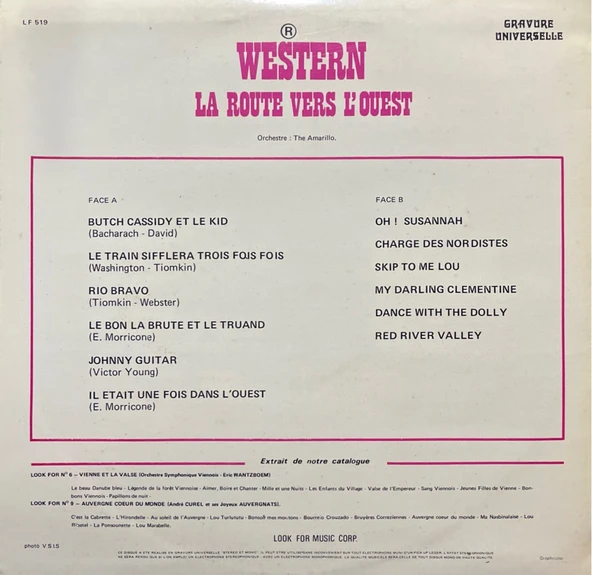 Western Soundtrack LP Plak - Resim 2