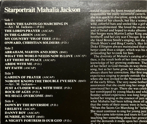 Mahalia Jackson Starportrait DoubleLP Plak - Resim 3
