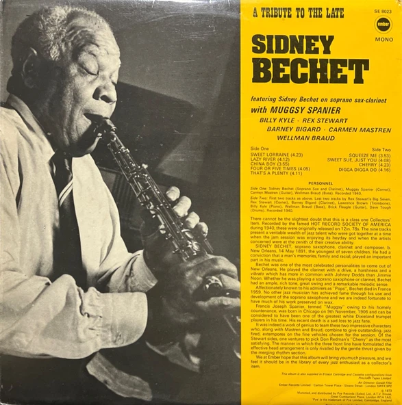 Sidney Bechet A Jam Session LP Plak - Resim 2