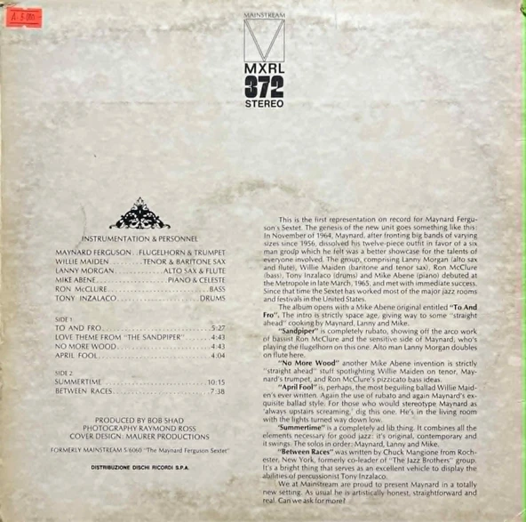 Maynard Ferguson Jazz Idea LP Plak - Resim 2