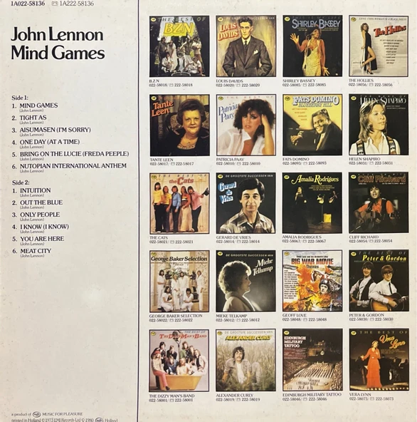 John Lennon Mind Games LP Plak - Resim 2