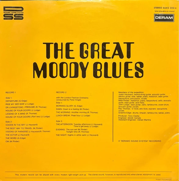 The Great Moody Blues Double LP Plak - Resim 2