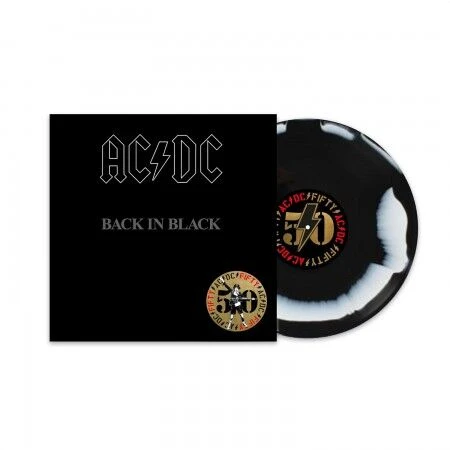Ac Dc Back in Black (50th Anniversary - Black & White Swirl Vinyl) Lp Plak ürün görseli 1