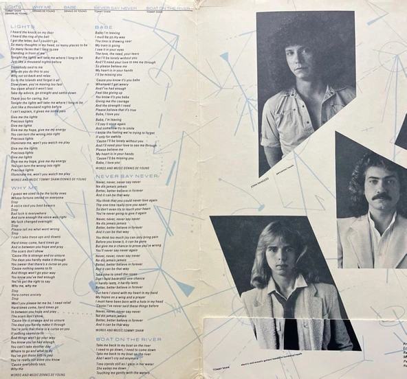 Styx Cornerstone (Boat On The River) LP Plak - Resim 3