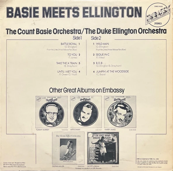 Count Basie And Duke Ellington Meets LP Plak - Resim 2
