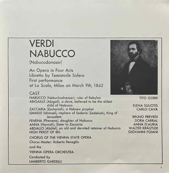 Giuseppe Verdi Nabucco 3 LP Box Set Plak - Resim 2