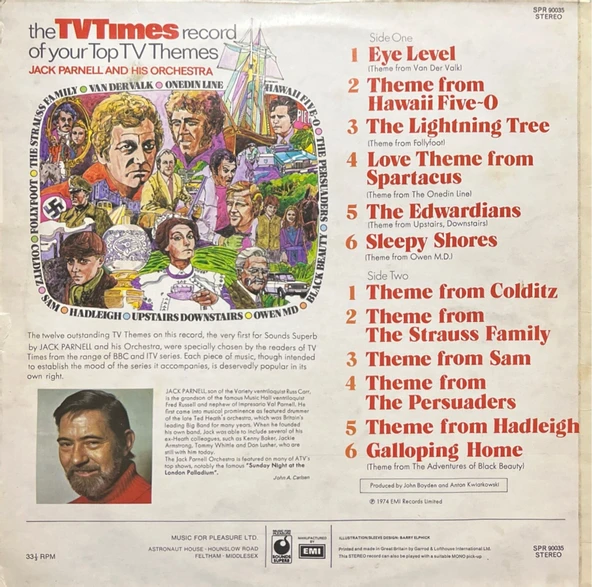 Top Tv Themes Soundtrack LP Plak - Resim 2