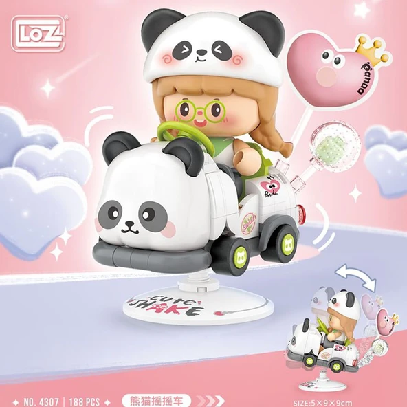 LZ-4307 LOZ PANDA SALLANAN SÜRÜŞ 188 PARÇA BLOCK OYUNCAK ürün görseli 1
