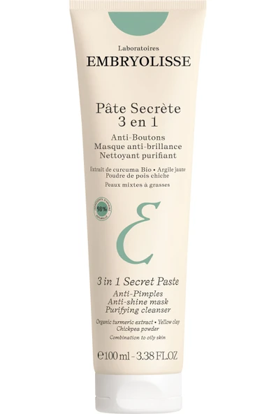 Embryolisse 3'ü 1 Arada Secret Paste Karma ve Yağlı Ciltler İçin Maske ve Temizleyici 100 ml ürün görseli 1