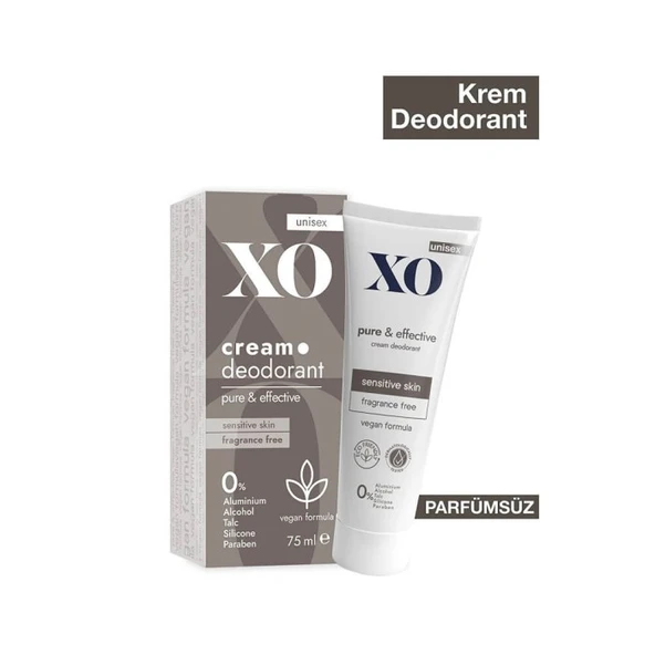 XO Pure Effective Parfümsüz Krem Deodorant 75 ml ürün görseli 1