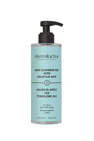 Dermfactor Salisilik Asitli Yüz Temizleme Jeli Akneye Eğilimli Ciltler 400 ml ürün görseli 1