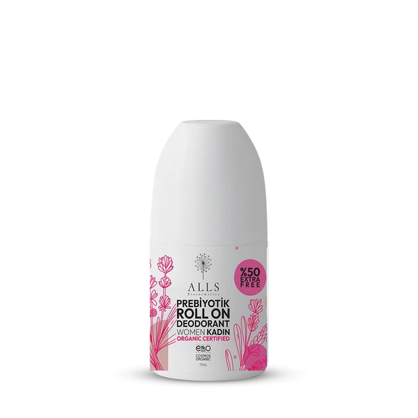 Alls Biocosmetics Organik Prebiyotik Roll-On Deodorant Kadınlar İçin 75 ml ürün görseli 1